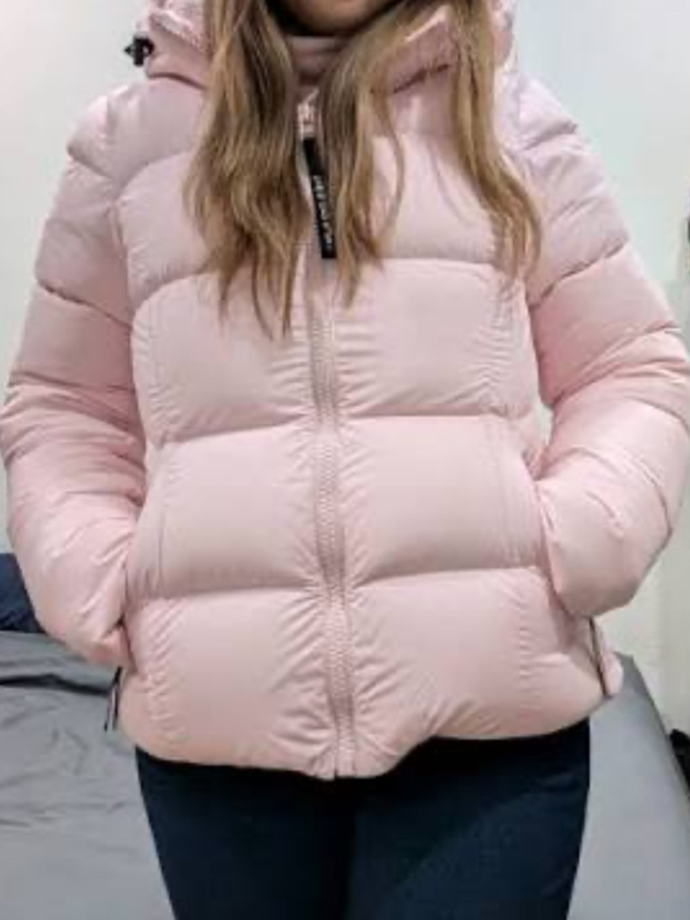 Aritzia Light Pink Super Snug Puffer Jacket